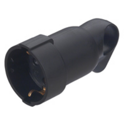 Slika Utičnica 2P+E 16A 230V pod uglom prsten crna Legrand