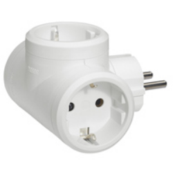 Slika Utičnica razdelna T 3x2P+E 16A 230V bela Legrand