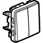 Slika Prekidač serijski naizmenični mehanički sivi Plexo Legrand