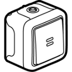 Slika Prekidač naizmenični nadgradni sa indikacijom IP55 sivi Plexo Legrand