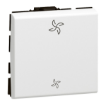 Slika Prekidač kontrola ventilacije 2M beli Mosaic Legrand