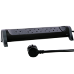 Slika Kabal produžni sa prekidačem H05VV-F 3x1.5mm2 1.5M 5 priključna mesta 2P+E crna/tamno siva Legrand