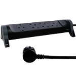 Slika Kabal produžni sa prekidačem H05VV-F 3x1.5mm2 3M 4 priključna mesta 2P+E crni Legrand