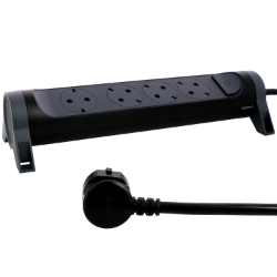 Slika Kabal produžni sa prekidačem H05VV-F 3x1.5mm2 3M 4 priključna mesta 2P+E crni Legrand