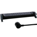 Slika Kabal produžni sa prekidačem H05VV-F 3x1.5mm2 3M 6 priključna mesta 2P+E crna/tamno siva Legrand