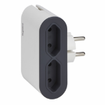 Slika Kabal produžni stubić sa prekidačem H05VV-F 3x1mm2 2m 4 priključna mesta 2P+E + 2xUSB A crni Legrand