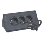 Slika Kabal produžni sa prekid H05VV-F 3x1.5mm2 1.5m 3 mesta 2P+E i 2xUSB A držač za tablet crni Legrand