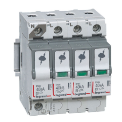 Slika Odvodnik prenapona modularni SPD T2 3P+N 40/20kA 320V nula levo Legrand