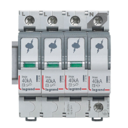 Slika Odvodnik prenapona modularni SPD T2 3P+N 40/20kA 320V nula desno Legrand