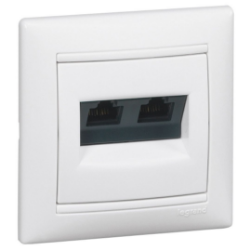 Slika Utičnica RJ45 CAT 5 UTP 2-ka beo zabica Va Legrand