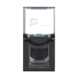 Slika Priključnica računarska modularna 1M RJ45 CAT 6 STP crna Classia Legrand