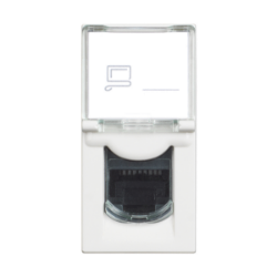 Slika Priključnica računarska modularna 1M RJ45 CAT 5e UTP bela Classia Legrand