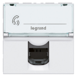 Slika Priključnica računarska modularna 2M RJ45 CAT 5e FTP bela Mosaic Legrand