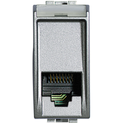 Slika Utičnica RJ11 tip K11M aluminijum Living Light Legrand