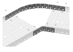 Slika Fleksibilna spojnica za perforirani regal 400-600 H 60mm HC EAE