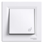 Slika Taster zvono ugradni 10A bez zavrtnja beli Asfora Schneider
