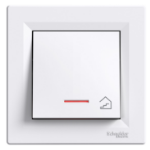 Slika Taster stepenice ugradni 10A vijčani priključci sa lokatorom beli Afora Schneider