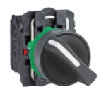 Slika Izborni prekidač kompletni crni O22 2-pozicije bez povratka 1NO+1NC Schneider