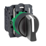 Slika Izborni prekidač kompletni crni O22 2-pozicije sa povratkom 1NO Schneider