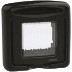 Slika Okvir 2M sa providnim poklopcem IP55 crni Classia Legrand