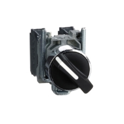 Slika Izborni prekidač XB4 1-2 1NO+1NC fi22 metalni crni IP66 Schneider