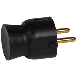 Slika Utikač 2P+E 16A 230V ugaoni crni Legrand