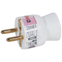 Slika Utikač 2P+E 16A 230V ravni beli Legrand