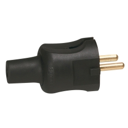 Slika Utikač 2P 16A 230V gumeni crni Legrand
