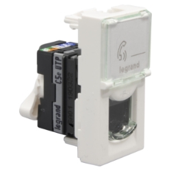 Slika Priključnica računarska modularna 1M RJ45 CAT 5e UTP bela Mosaic Legrand