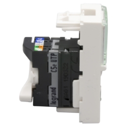 Slika Priključnica računarska modularna 1M RJ45 CAT 5e UTP bela Mosaic Legrand