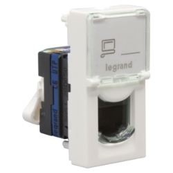 Slika Priključnica računarska modularna 1M RJ45 CAT 6 UTP bela Mosaic Legrand