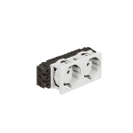 Slika Priključnica 2P modularna 4M 16A 230V 2x2P+E DLP bela Mosaic Legrand