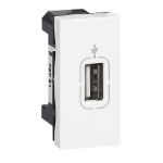 Slika Priključnica USB modularna 1M 2.0 data bela Mosaic Legrand
