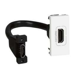 Slika Priključnica TV modularna 1M HDMI bela Mosaic Legrand