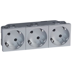 Slika Utičnica 3x2P+E 45° automatska aluminijumska PM Legrand