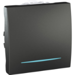 Slika Prekidač unakrsni modul. 2M 10AX250VAC grafit sa signalnom lampicom grafit Unica Top/Class Schneider