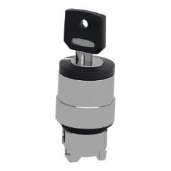 Slika Glava prekidača crna izbornog fi22 0-1 dva ključa izvlačenje levo metalna IP66 Harmony XB4 Schneider