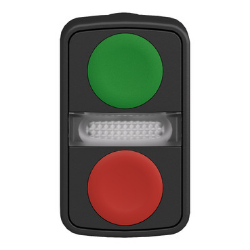 Slika Taster dvostruki zeleni/crveni udubljeni svetleći O22 neobeležen Schneider