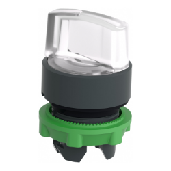 Slika Glava prekidača bela izbornog O22 svetleća 2-pozicije povratak Schneider