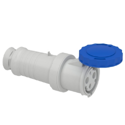 Slika Industrijska priključnica 2P+E 63A 200-250VAC IP67 na kabal ravna PratiKa Wander Schneider