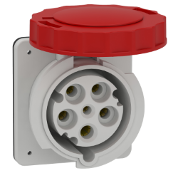 Slika Industrijska priključnica 63A 3P+N+E 380-415VAC IP67 ugradna ravna PratiKa Schneider