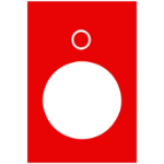 Slika Oznaka za tastere 30x40mm crna crvena 0 Harmony Schneider