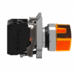 Slika Taster izborni svetleći kompletni O22 3-pozicije bez povratka 1NO+1NC 24V narandžasti Schneider