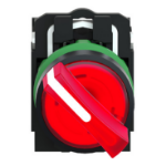 Slika Taster izborni svetleći kompletni crveni O22 2-pozicije bez povratka 1NO+1NC 230V Schneider