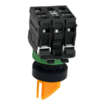 Slika Taster izborni svetleći kompletni narandžasti O22 2-pozicije bez povratka 1NO+1NC 230V Schneider