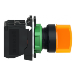 Slika Taster izborni svetleći kompletni narandžasti O22 3-pozicije bez povratka 1NO+1NC 230V Schneider