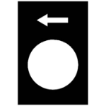 Slika Oznaka za tastere 30x40mm crna nalevo ili naniže, sporo Harmony Schneider