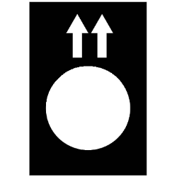 Slika Oznaka za tastere 30x40mm crna nalevo, brzo Harmony Schneider