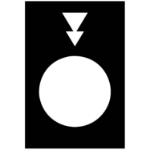 Slika Oznaka za tastere 30x40mm crna naniže, sporo-brzo Harmony Schneider