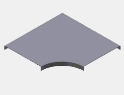 Slika Poklopac L krivine 90° ugaone za perforirani regal 100 HC UKK 100 YD 90° EAE